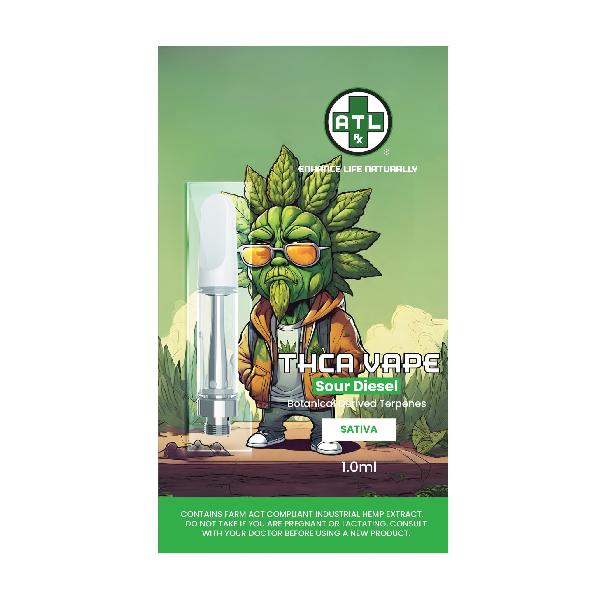 ATLRx Sour Diesel THCA Vape Cartridge 1ml