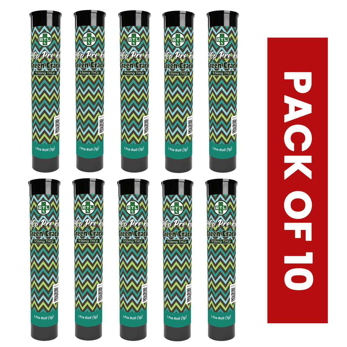 Green Crack THCp Pre Rolls (10 Pack)
