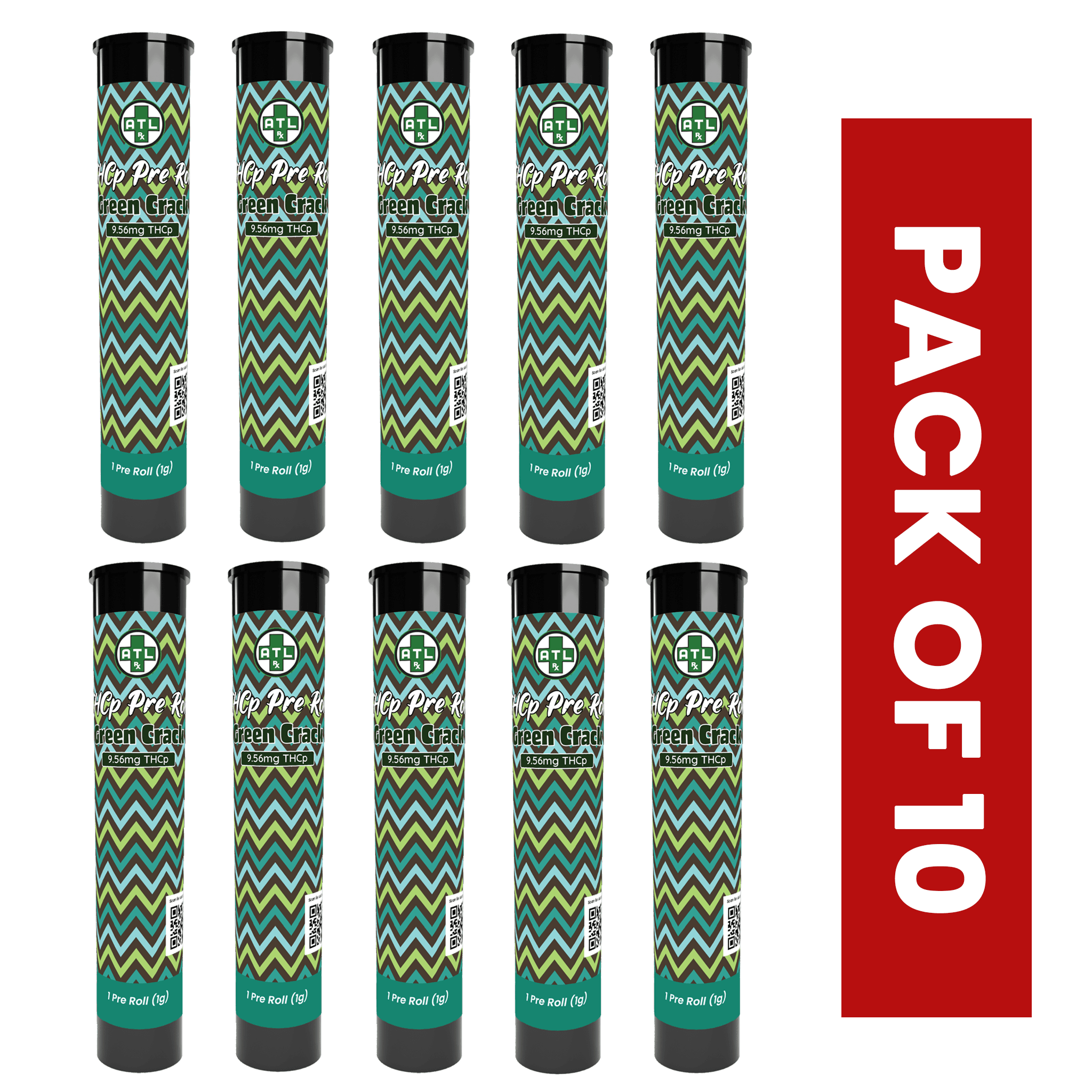 Green Crack THCp Pre Rolls (10 Pack)