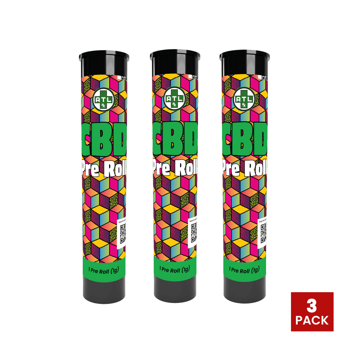 Bubba Kush- CBD Pre Roll- 3 Pack