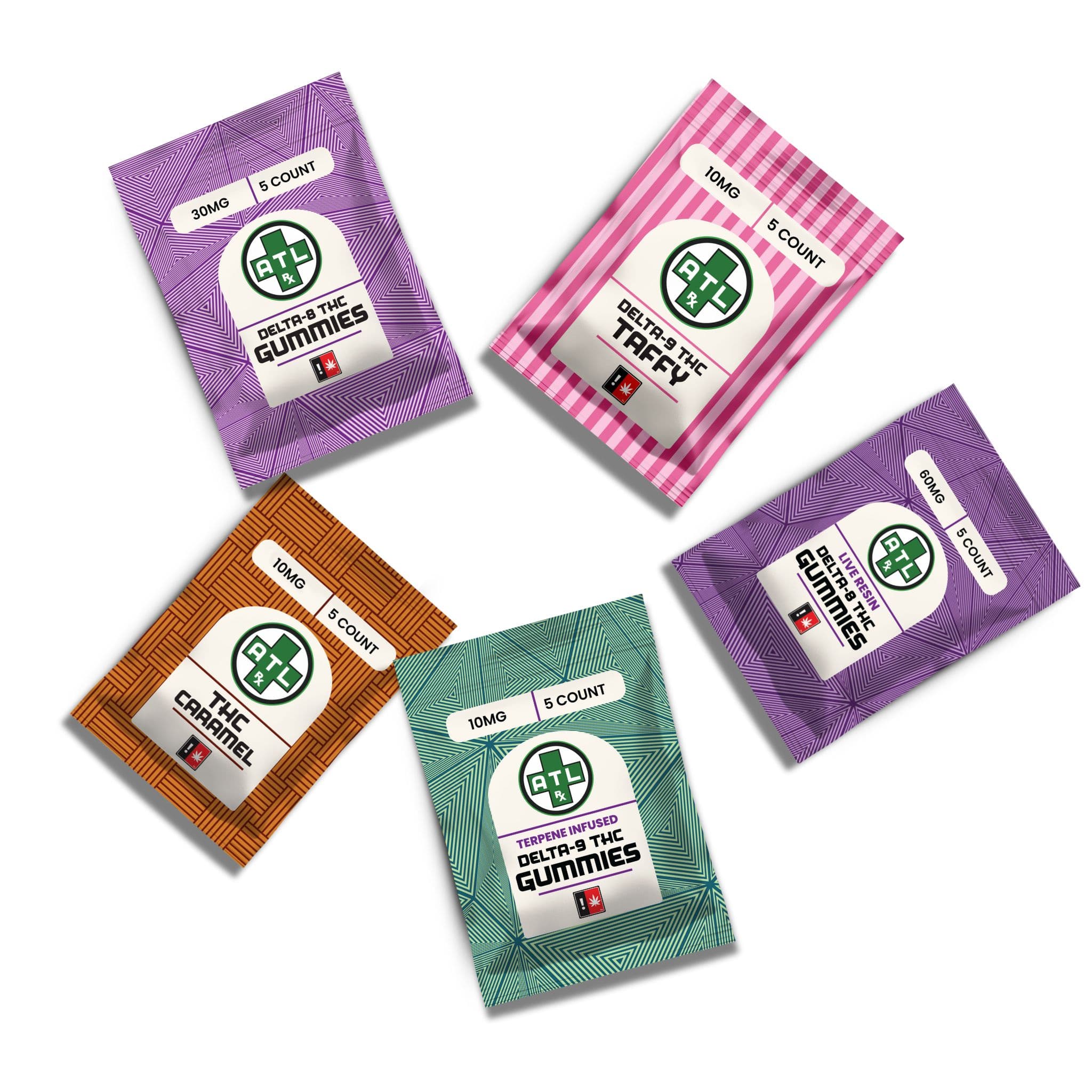 ATLRx Edible Explorer Pack – 5 Count Sampler