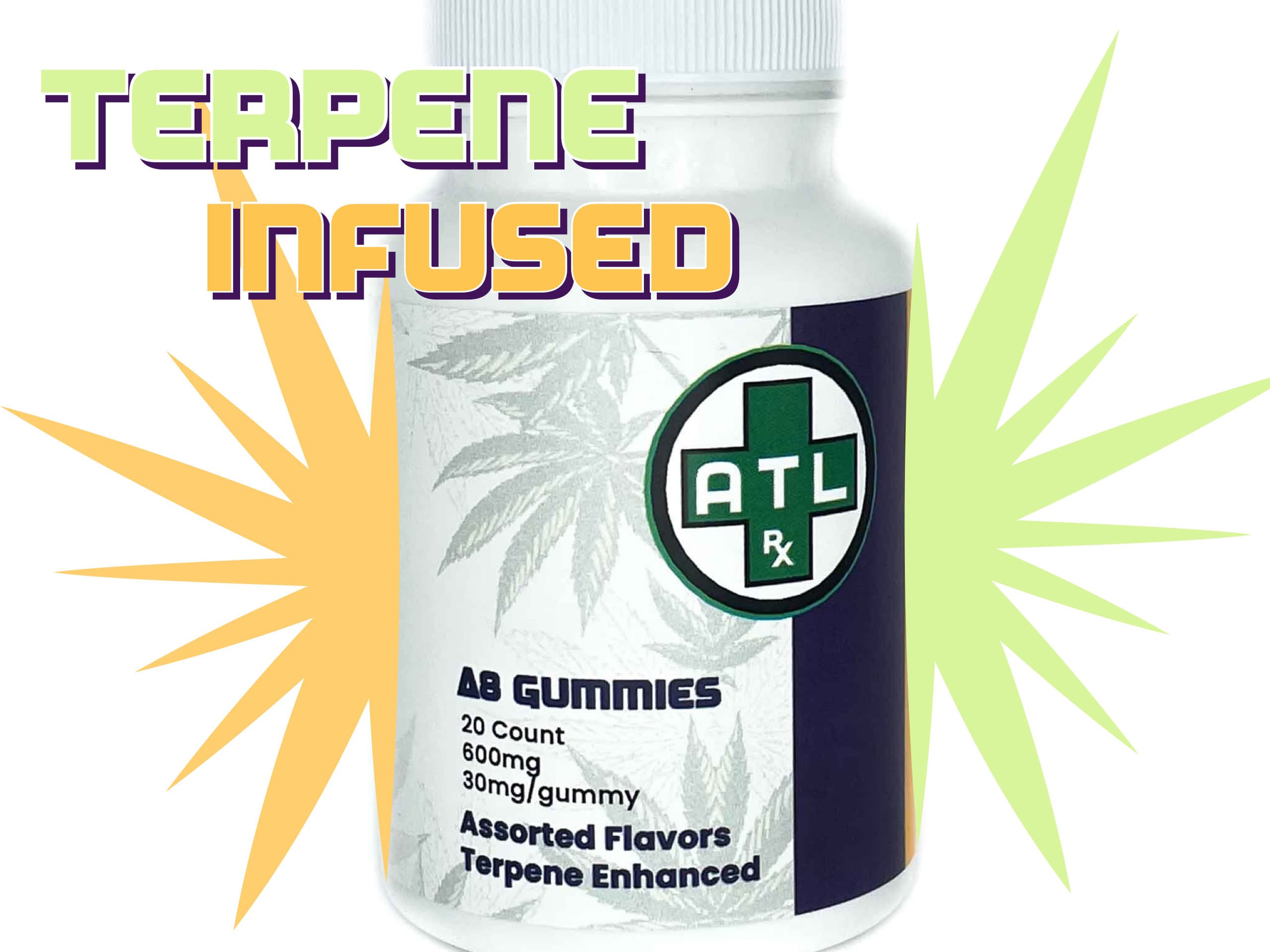 ATLRx Terpene Infused Delta 8 Gummies 600mg