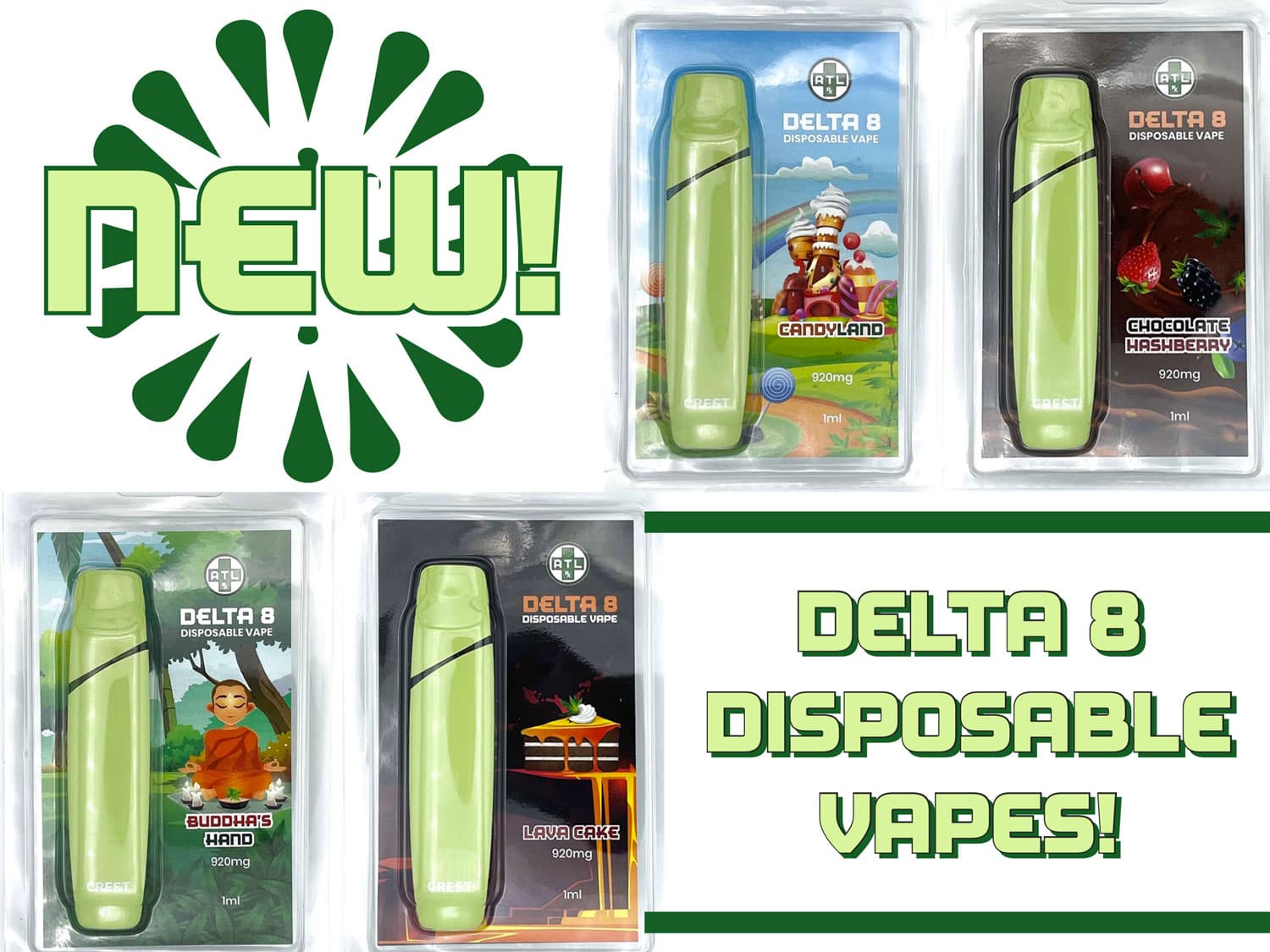 ATLRx Launched New Flavors of Delta 8 Disposable Vapes